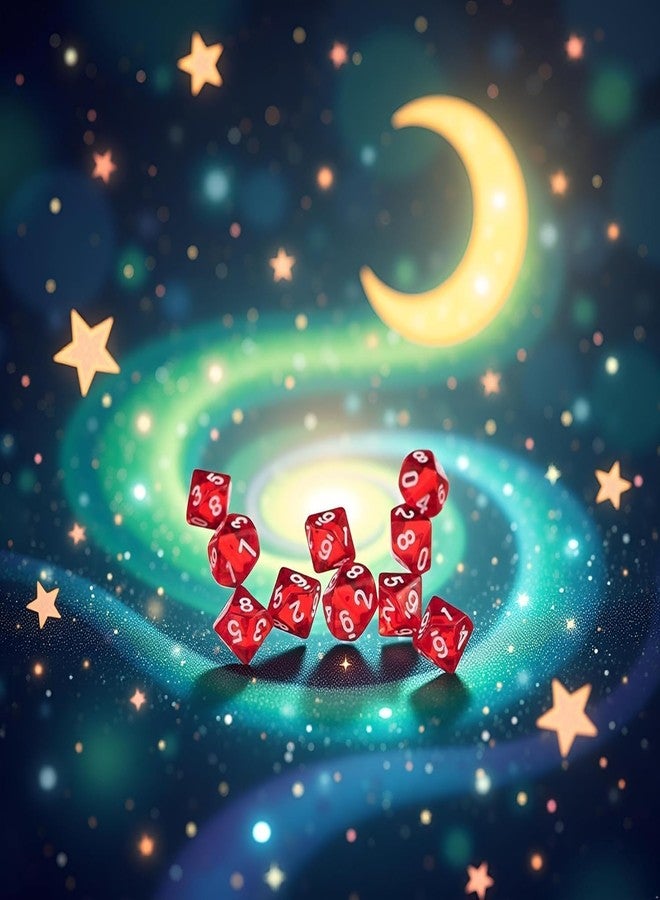Cauaoa 10 Pcs D10 Polyhedral Dice - Precision 10-Sided High-Clarity Dice for Tabletop RPG Games and Role-Playing Adventures (Red) - Image 3